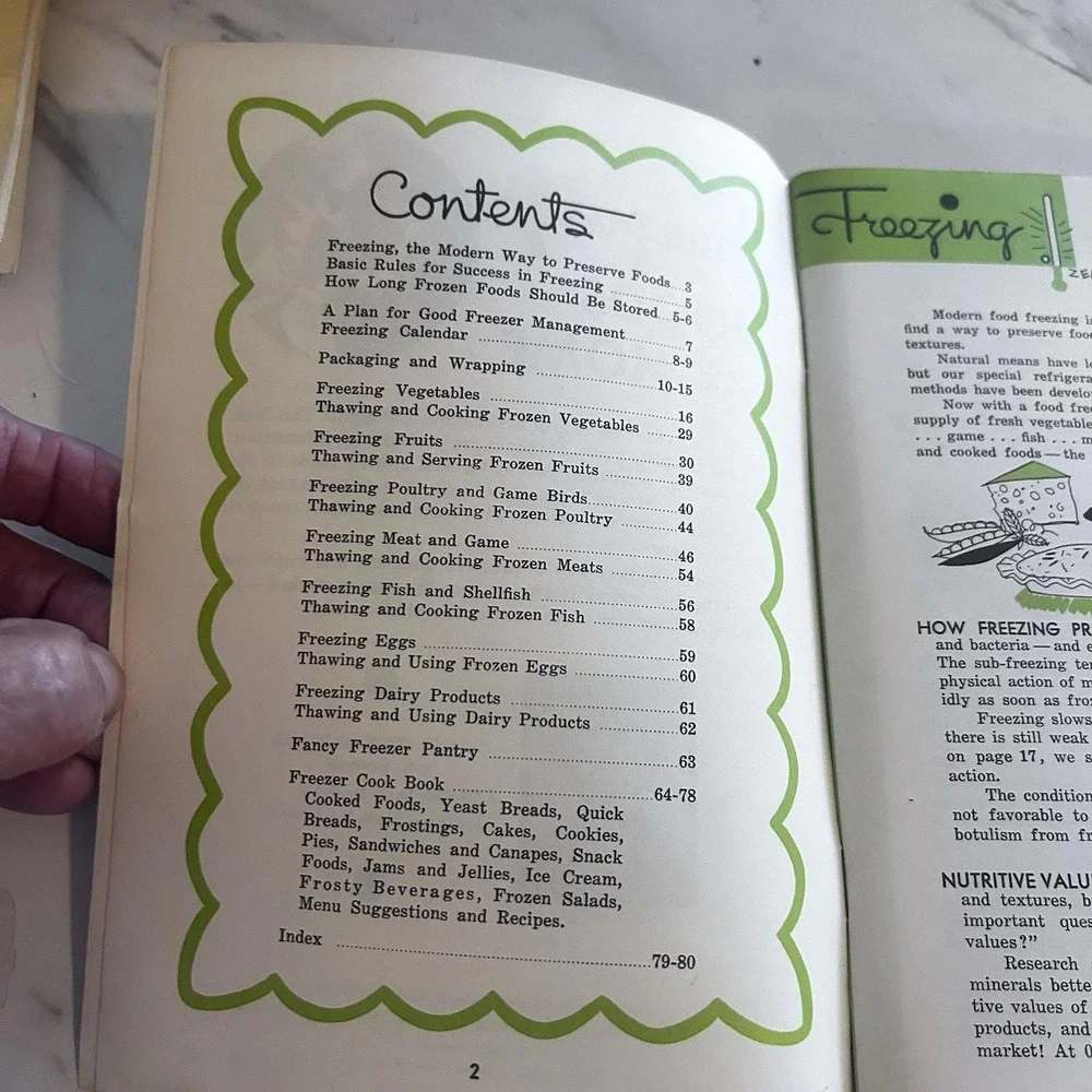 Freezing Foods at Home Booklet‎ Vintage 1967 80 Pages Softcover USA